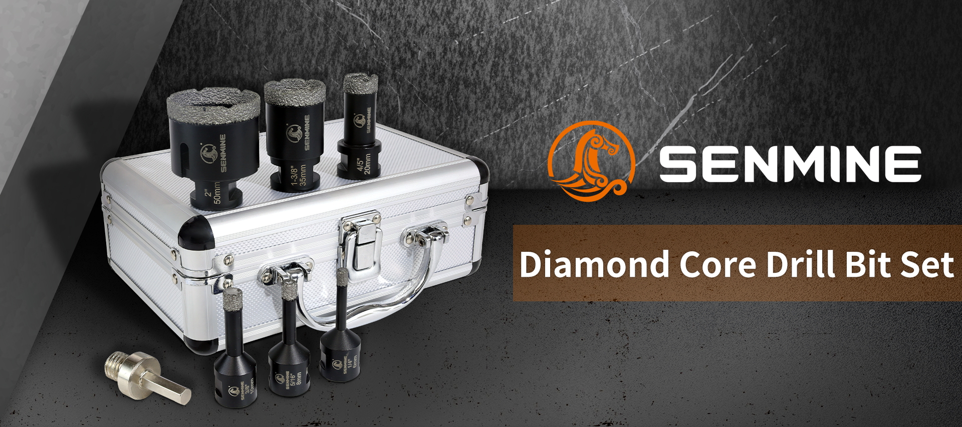 Vacuum Brazed Diamond Core Drill Bit Set D6650Z 9 10006 6