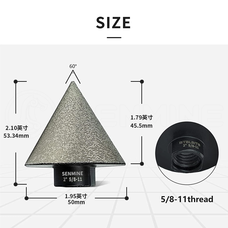 Cone Shaped Drill Bit Tile Marble Ceramic Enlarge Hole Saw Drilling Crown Angle Grinder Tool M14 Diamond Chamfer Bit Milling Bit 7 Cone Shaped Drill Bit Tile Marble Ceramic Enlarge Hole Saw Drilling Crown Angle Grinder Tool M14 Diamond Chamfer Bit Milling Bit - Image 4
