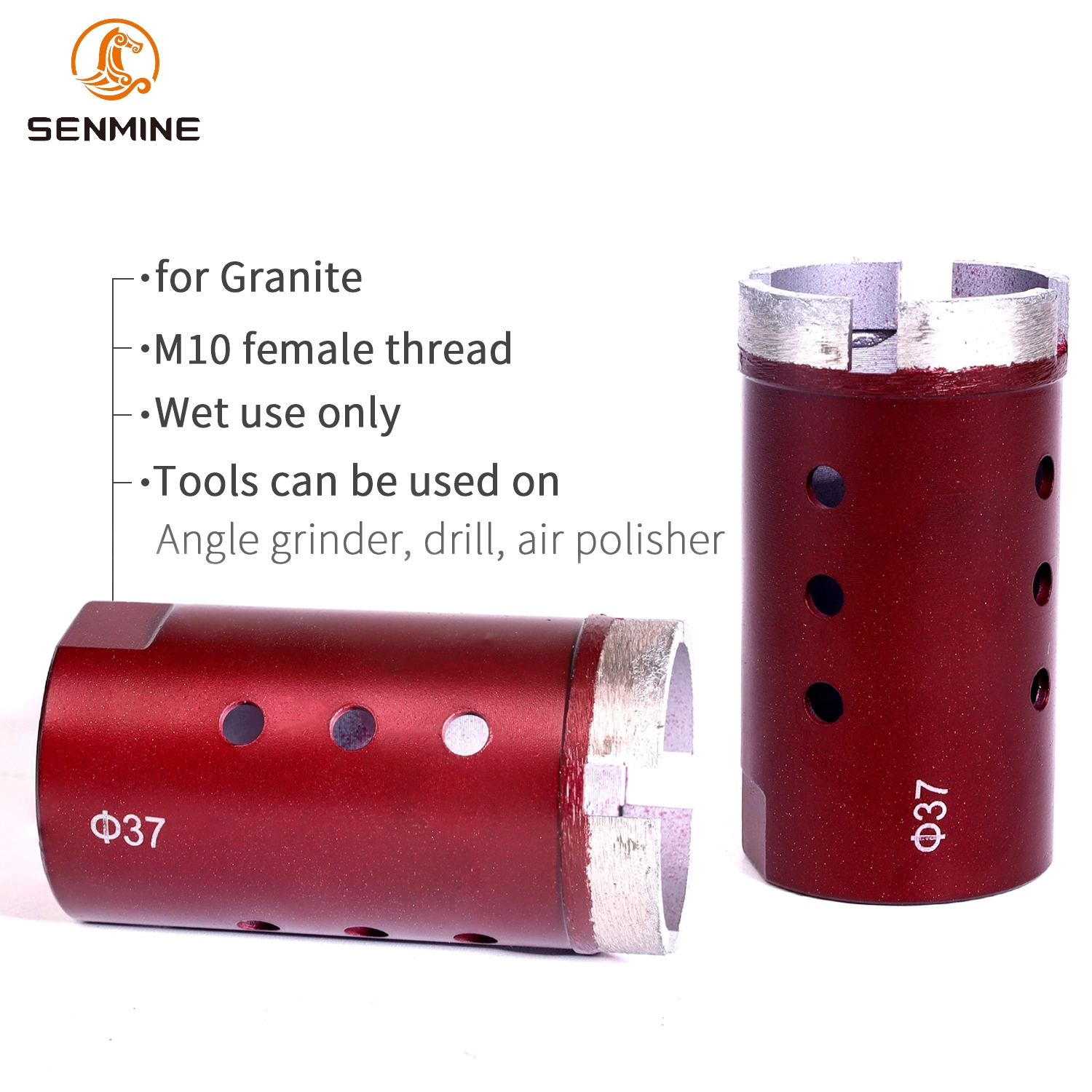 19mm M10 Diamond Drill Bits for Stone 7 37