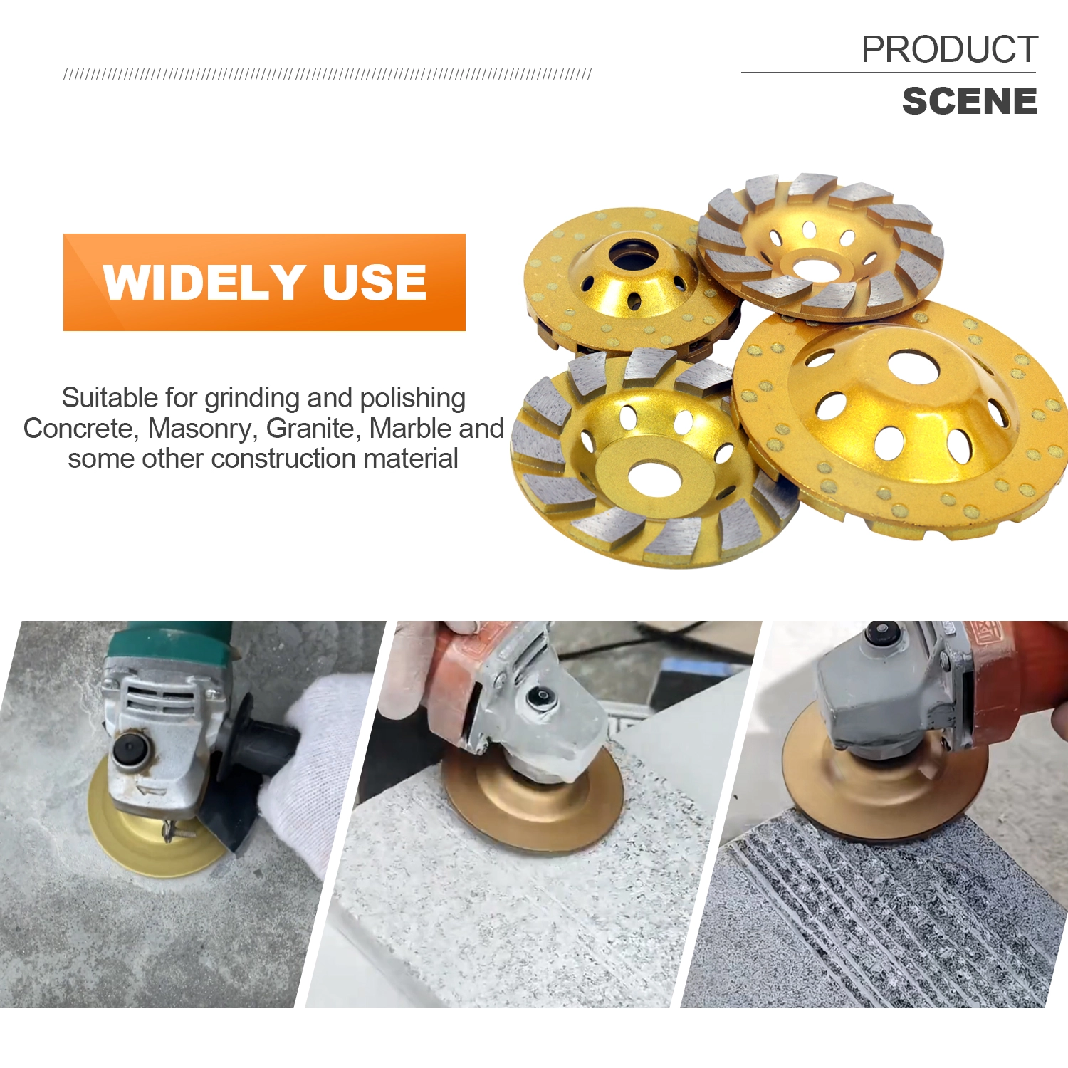 Diamond Grinding Wheel For Concrete Stone Granite Cup Wheel 8 4 7