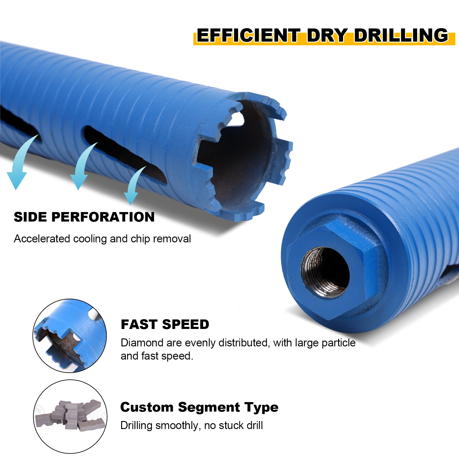 1-1/4" UNC Dry Concrete Core Drill Bit 10 gan5