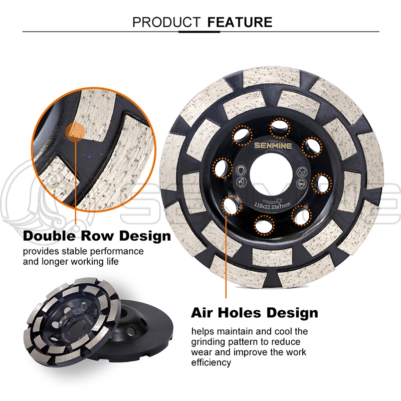 Diamond Cup Grinding Wheels Disc for Concrete Floor Grinder Polishing Disc 5 Diamond Cup Grinding Wheels Disc for Concrete Floor Grinder Polishing Disc - Image 2