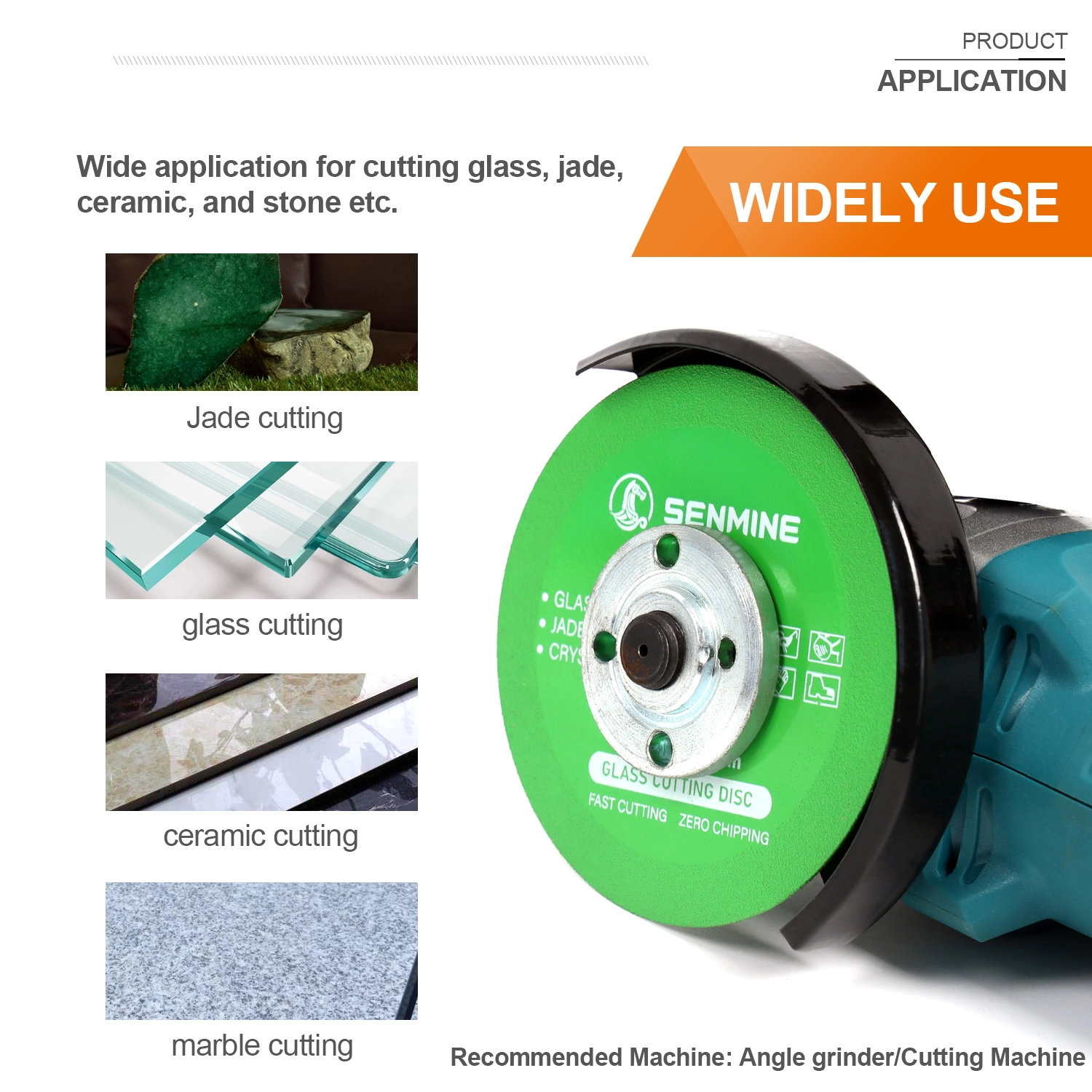 Diamond Ceramic Tile Jade Special Polishing Cutting Blade Sharp Brazing Glass Cutting Disc 14 lv2